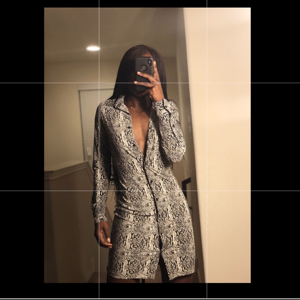 Norma Kamali reptile dress